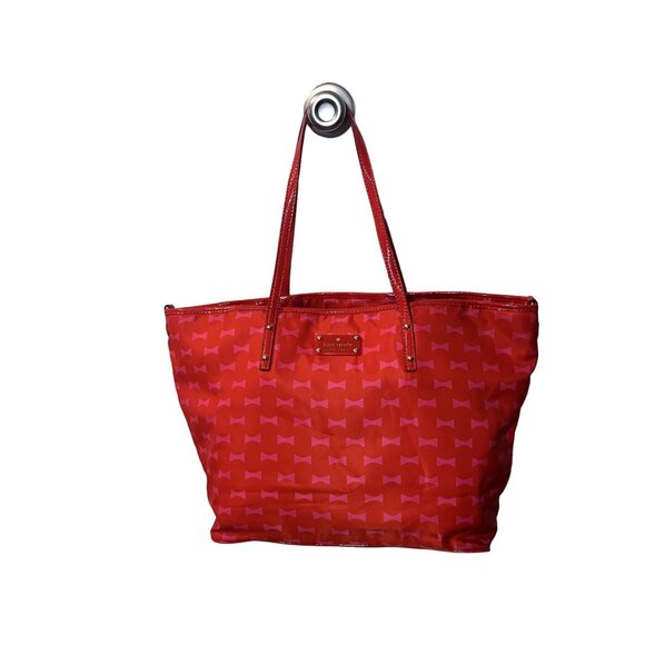 kate spade Handbags - Kate Spade New York Bow Shoppe Red and Pink Harmony Baby Bag